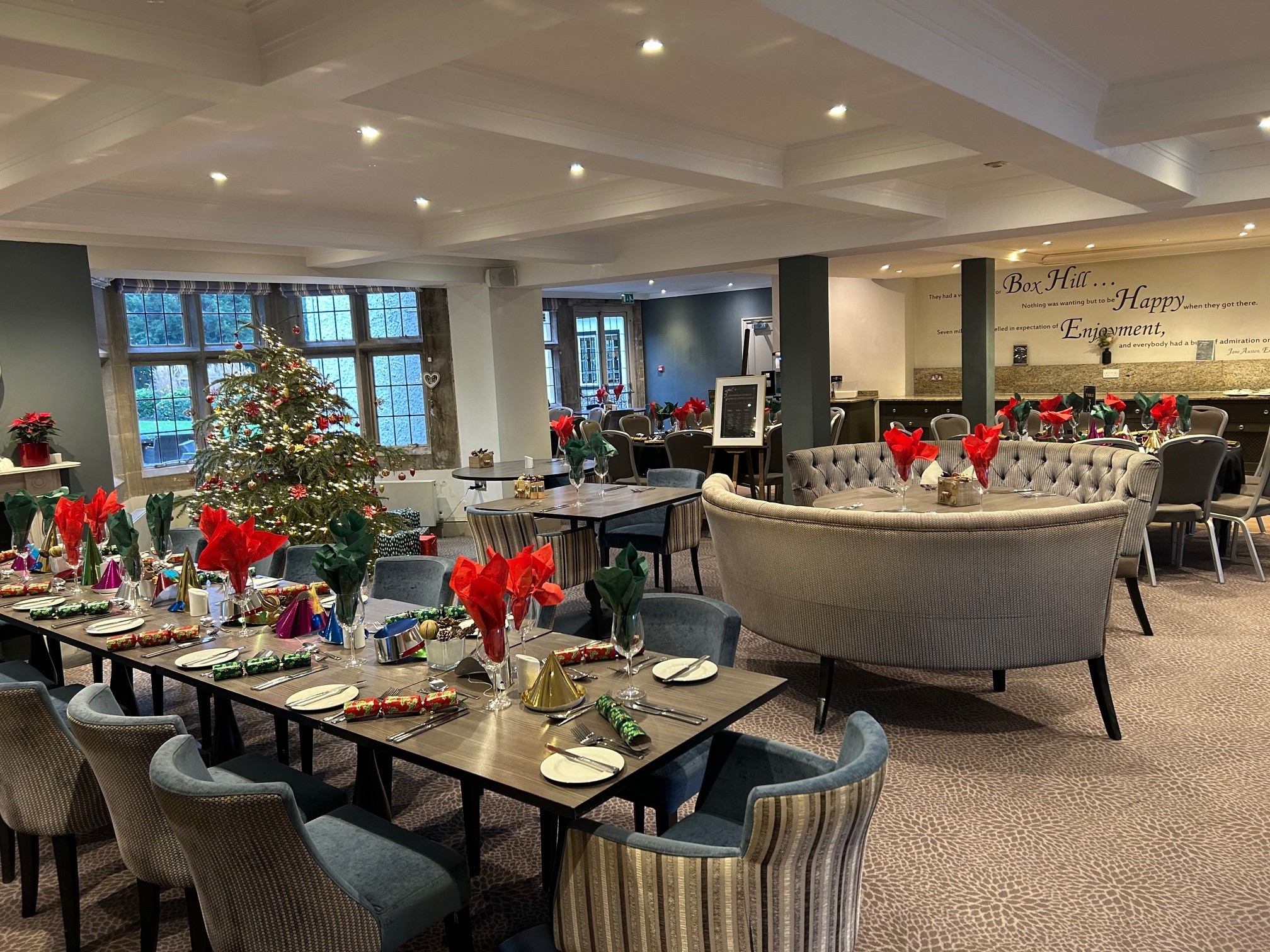 Christmas Lunch Celebration in Restaurant